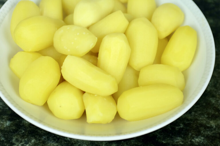 boiled peeled potatoes