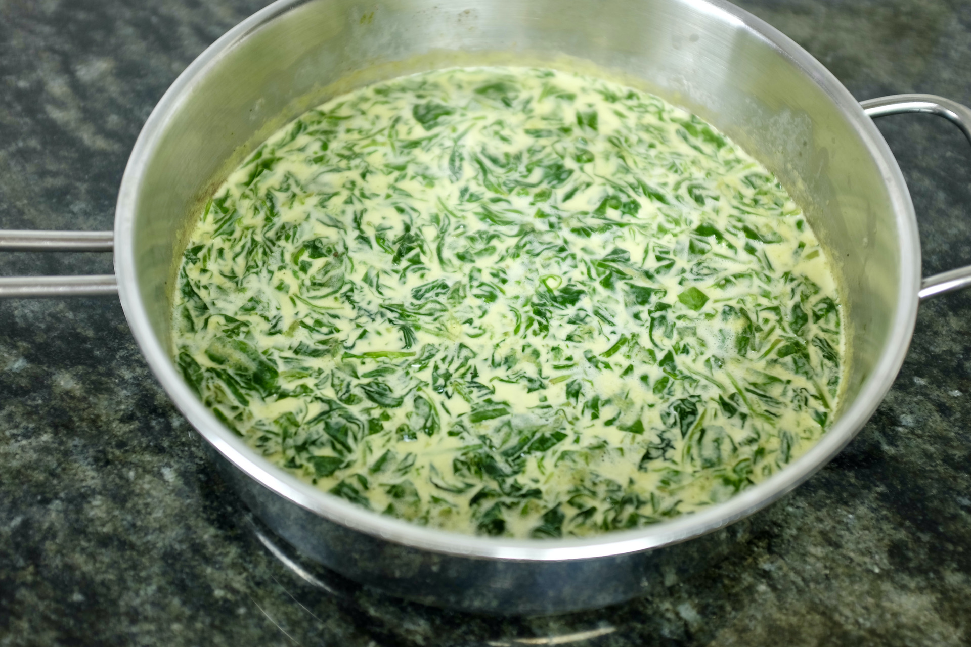 creamed fresh spinach