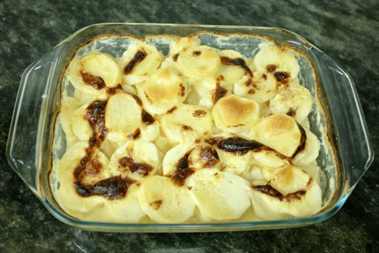 rustic oven baked creamy potatoes