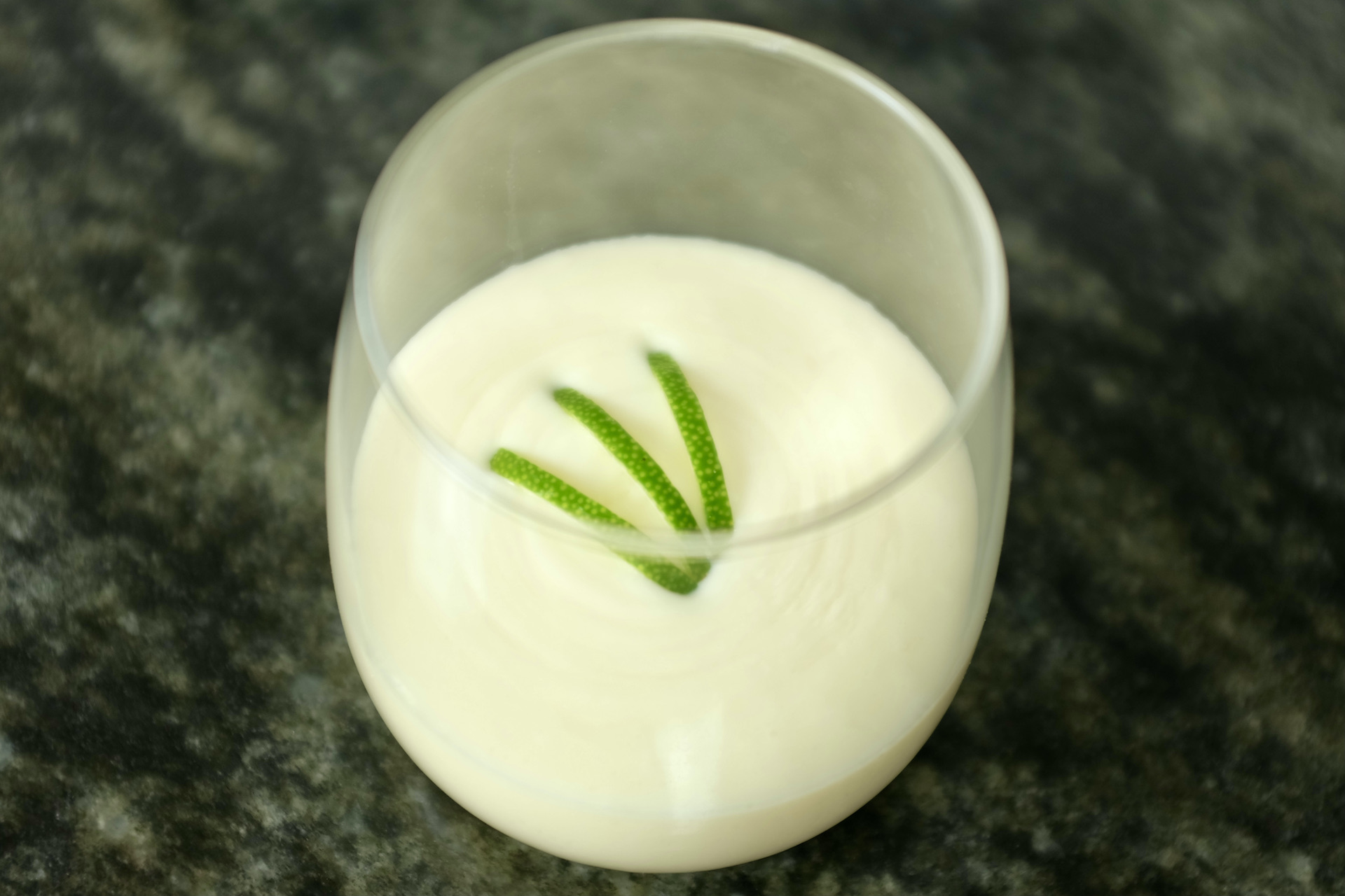 brazilian cold dessert cream with condensed milk cream and fresh lime juice