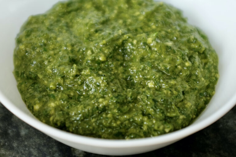 carrot leaves pesto