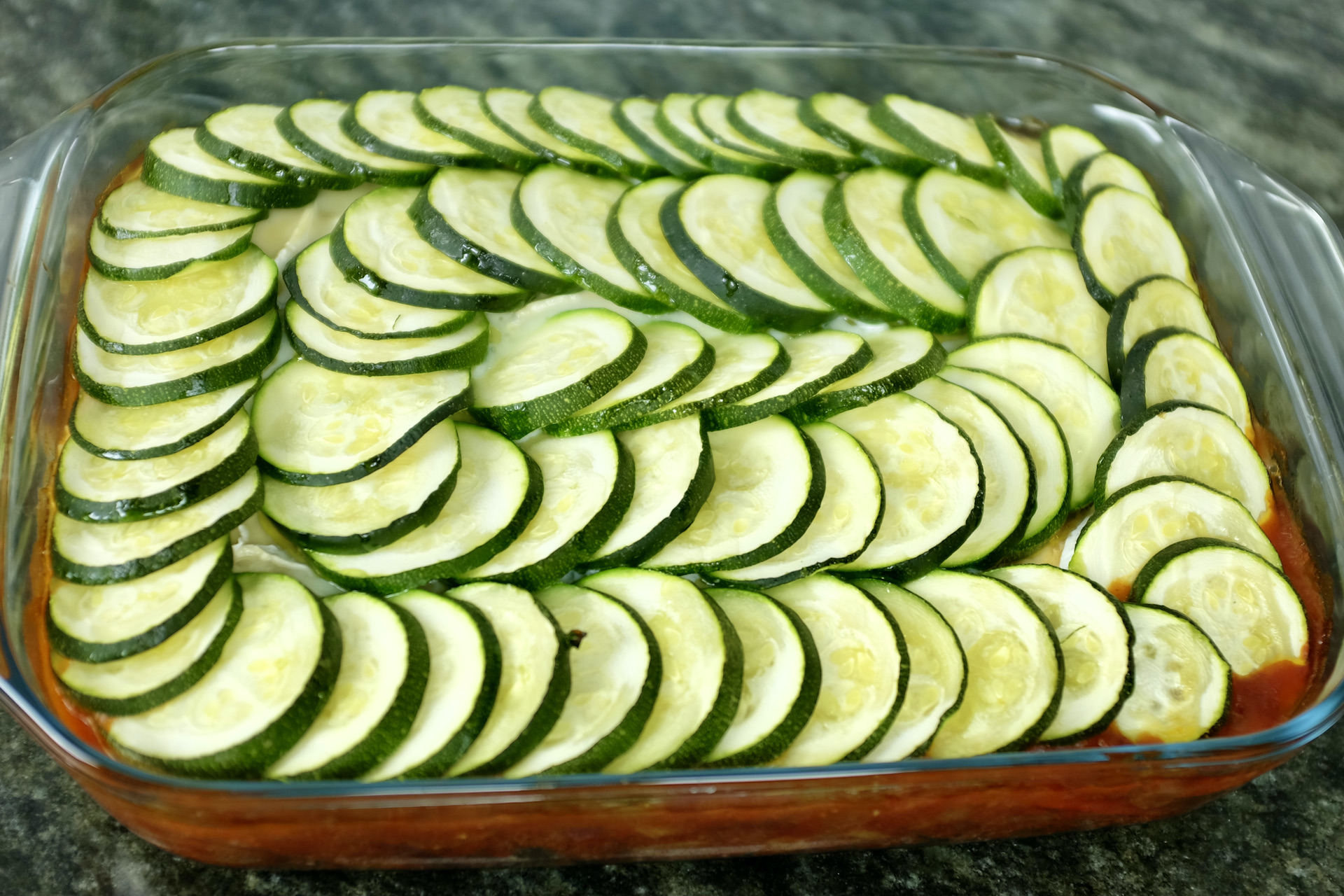 baked ratatouille with goat cheese