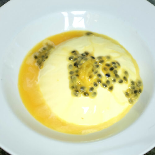 passion fruit panna cotta