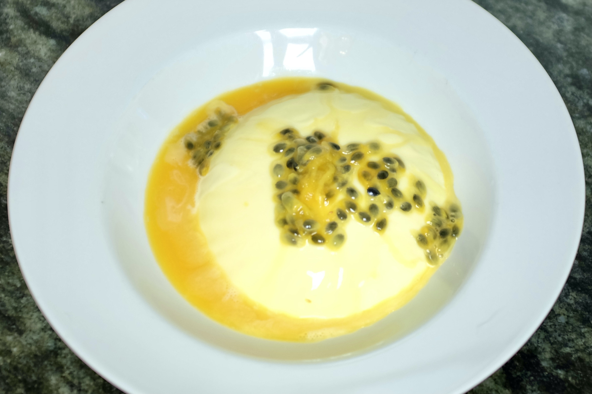 passion fruit panna cotta