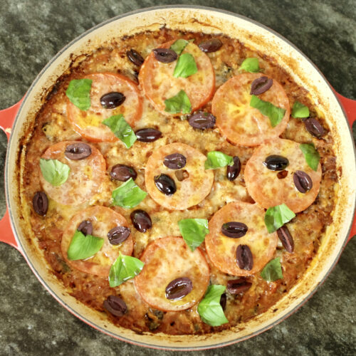 one-pot baked orzo pasta puttanesca