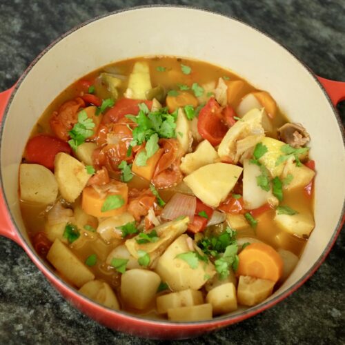 vegetable tagine with parsnips turnips bell peppers grape tomatoes and carrots