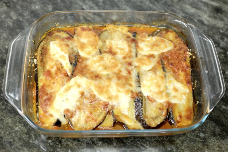 aubergine parmigiana with buffalo mozzarella