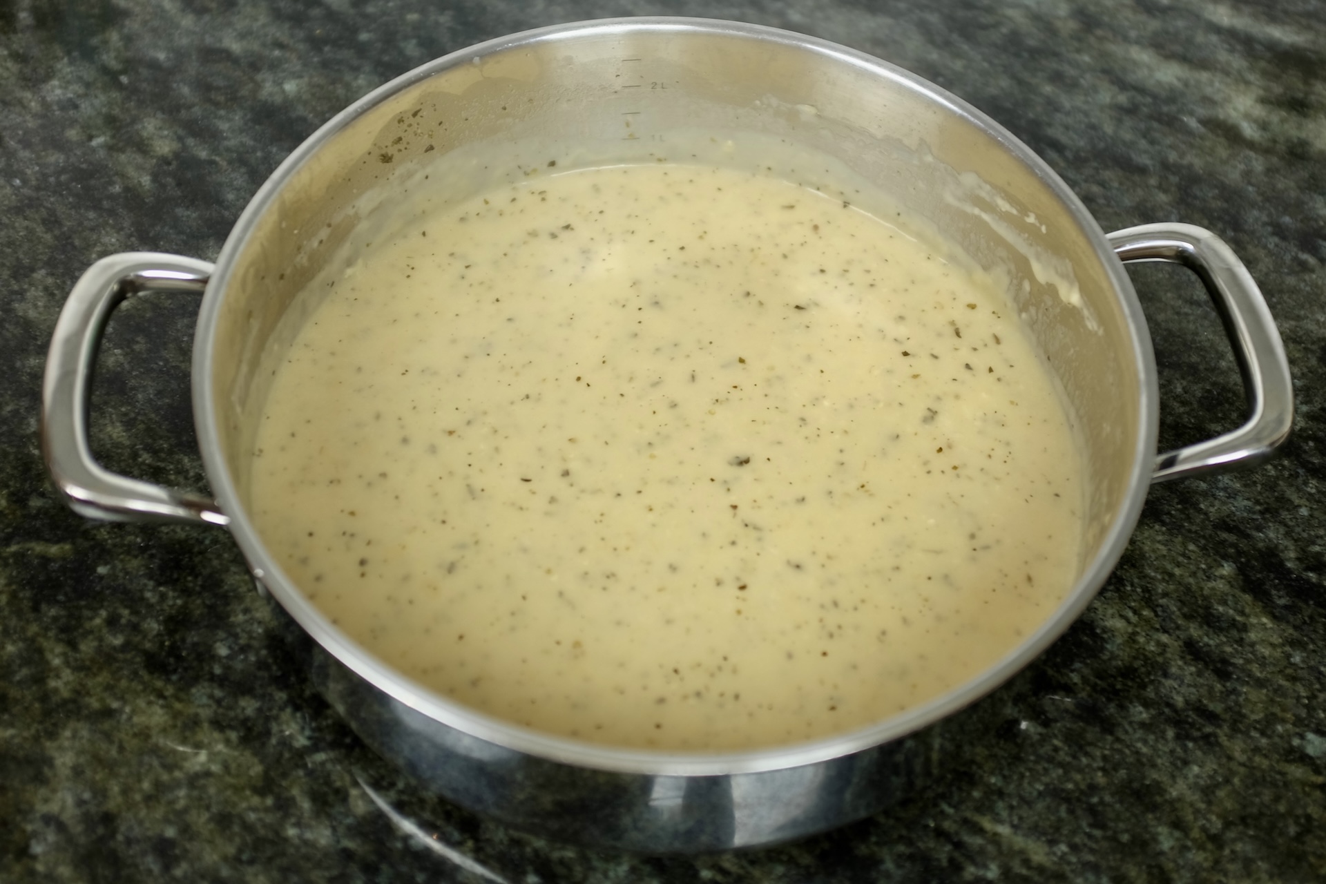 creamy beef sauce with a hint of garlic oregano and basil